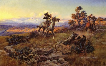 Impresionismo Painting - Los estranguladores vaquero Charles Marion Russell Indiana